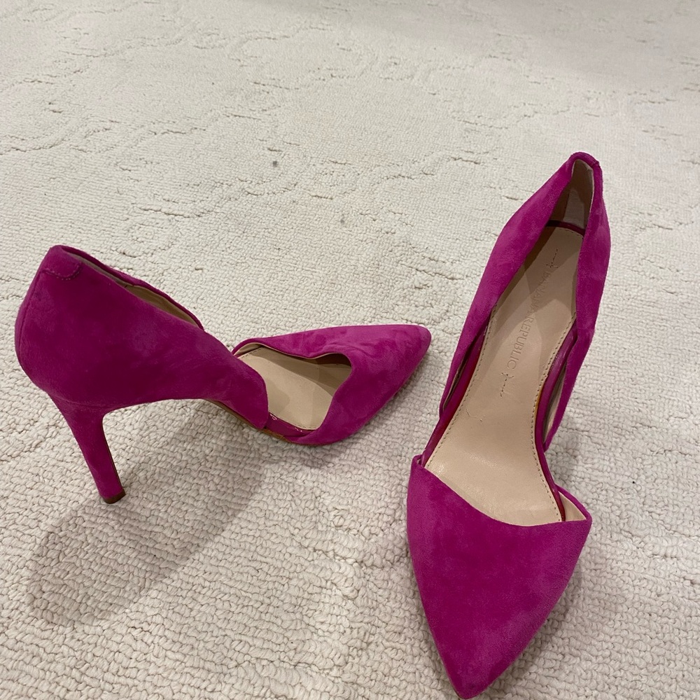 Banana republic hot pink suede heels